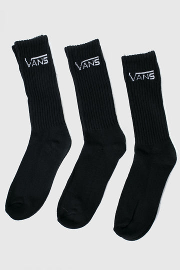 Vans Classic Crew Sock 3 Pack Black