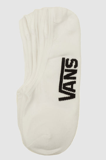 Vans Classic No Show Socks 3 Pack White White