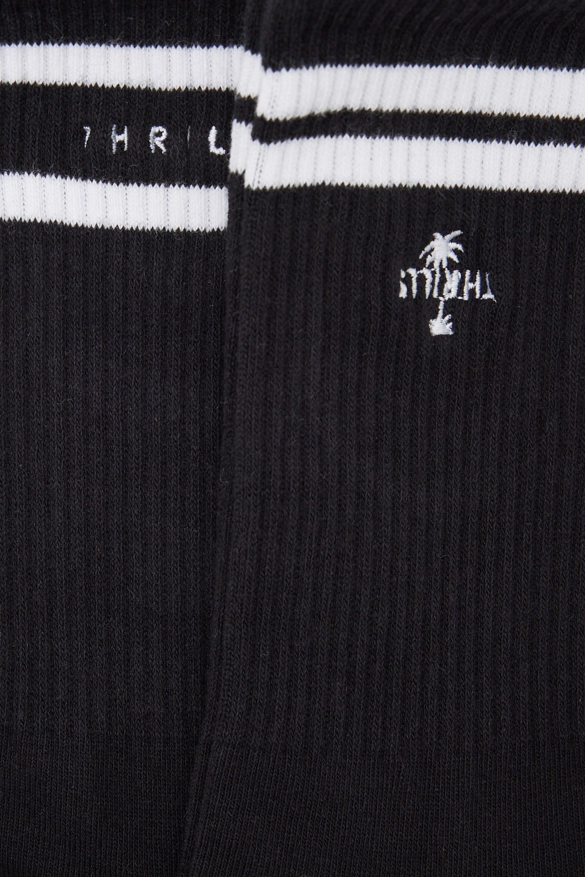 Thrills Multi Logo Socks 2 Pack Black