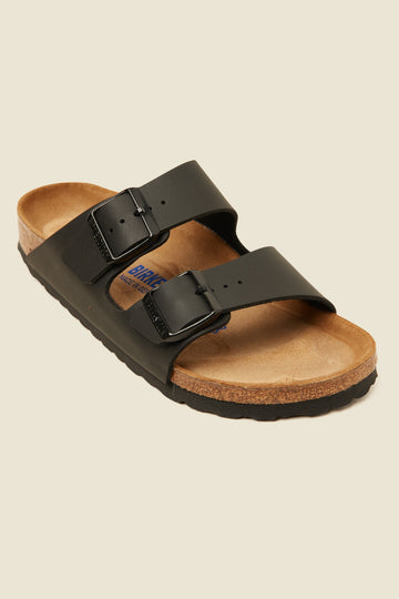 Birkenstock Womens Arizona Birko-Flor Soft Footbed Narrow Black