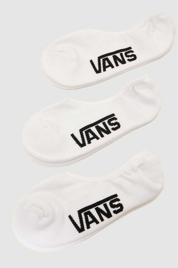 Vans Classic No Show 3 Pack White White