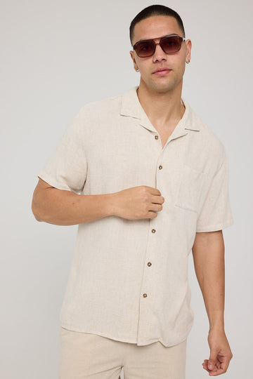 Common Need Truth Resort Collar Shirt Oatmeal