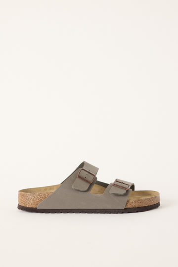 Birkenstock Mens Arizona BirkiBuc Regular Stone