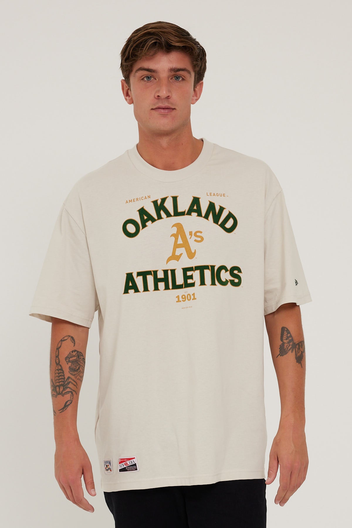 New Era Oakland Athletics Archive Americana Tee Stone/Gold