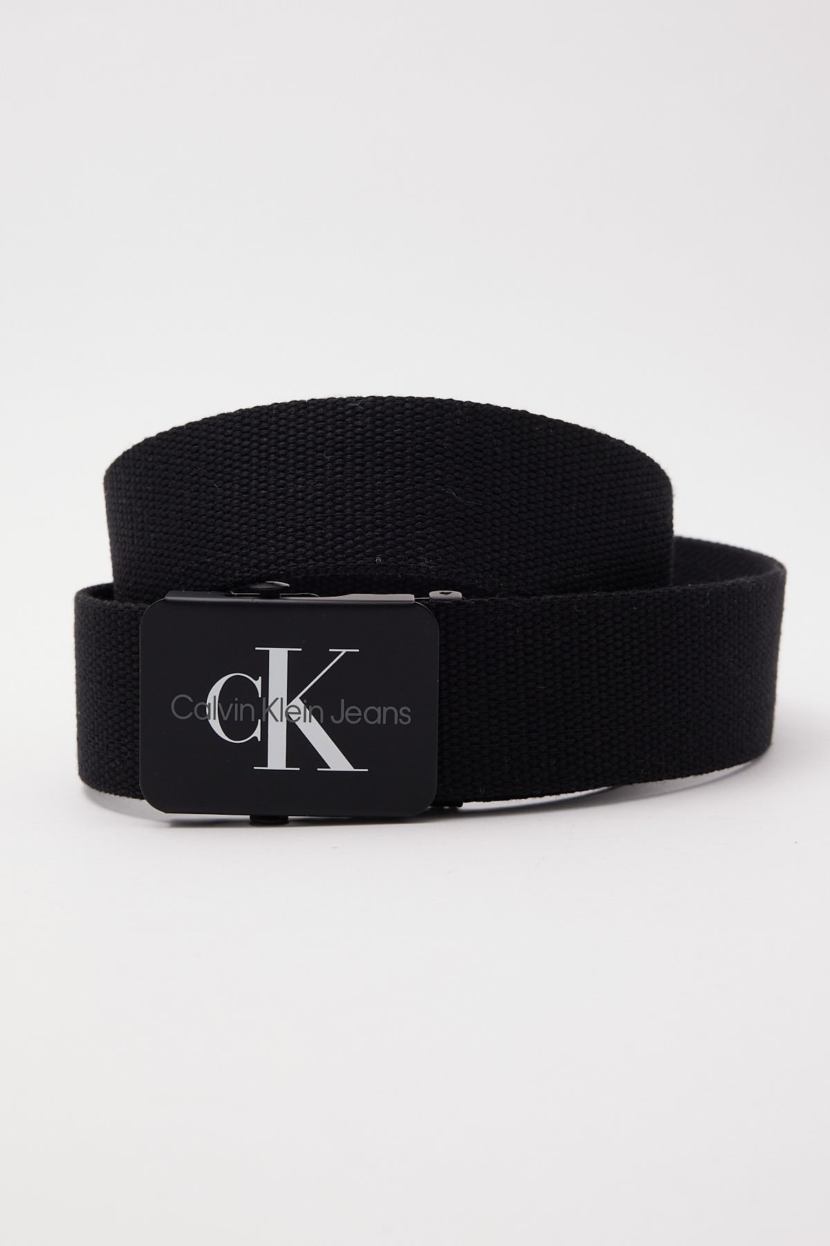 Calvin Klein Monogram Canvas Belt Black