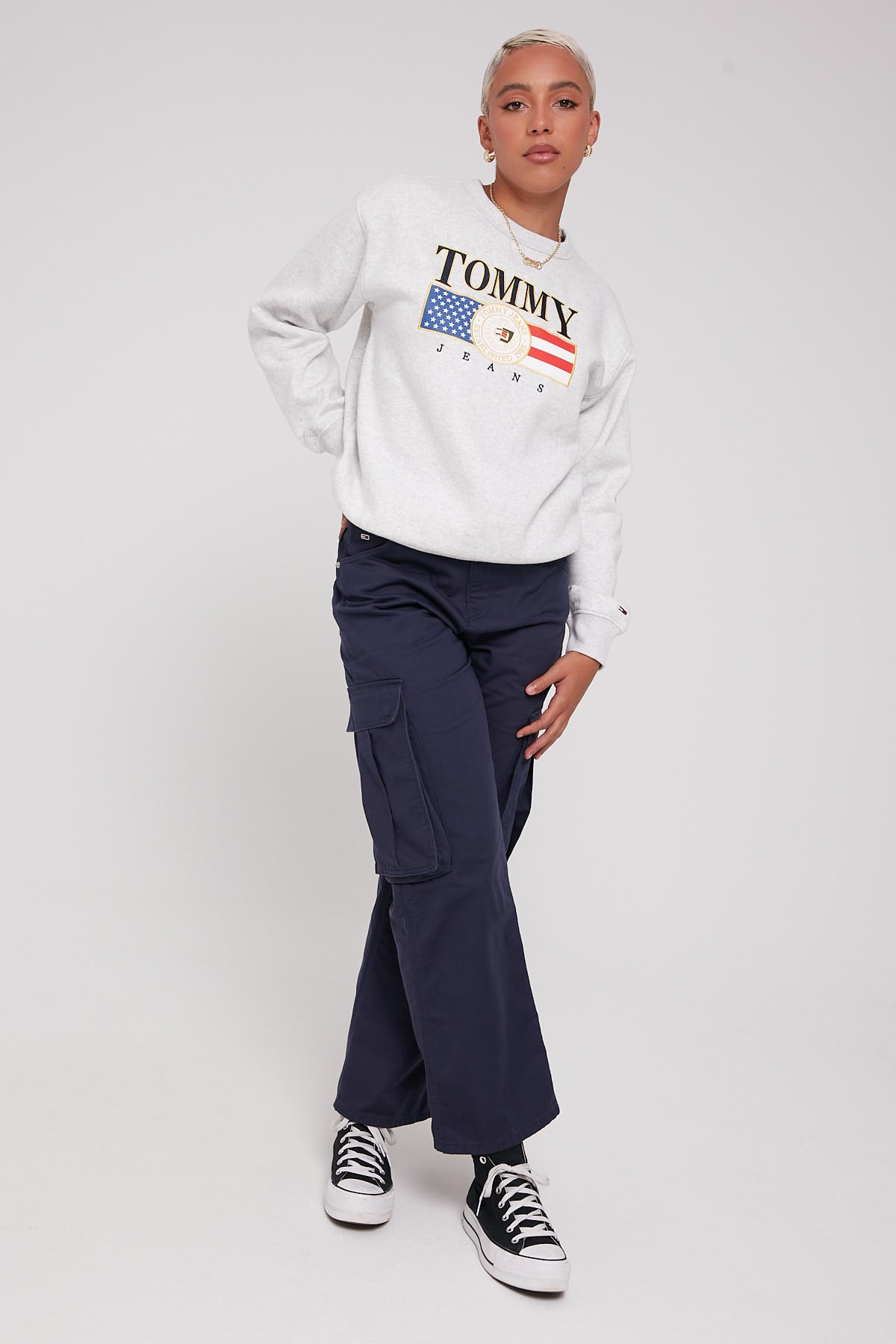 Tommy Jeans Daisy Baggy Cargo Pant Twilight Navy