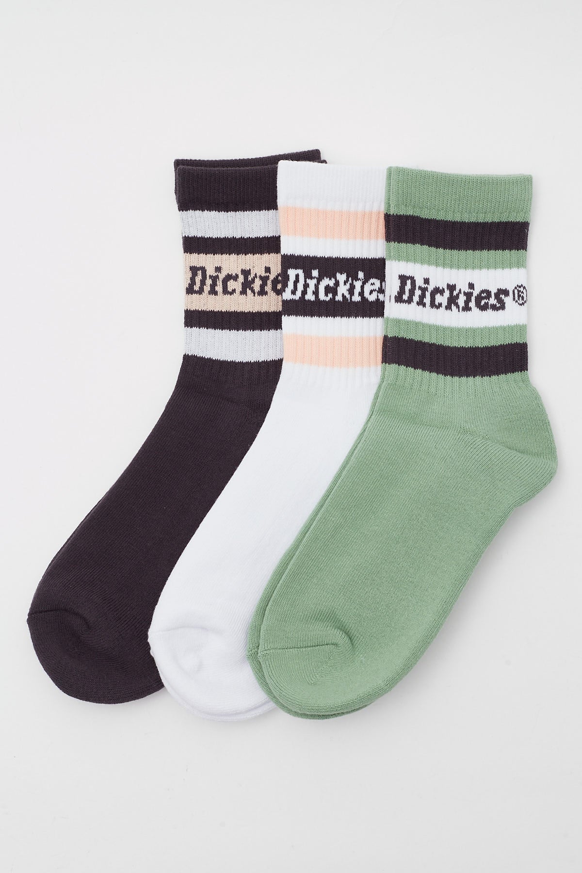 Dickies Standard Socks 3 Pack BLK/JADE/WHT