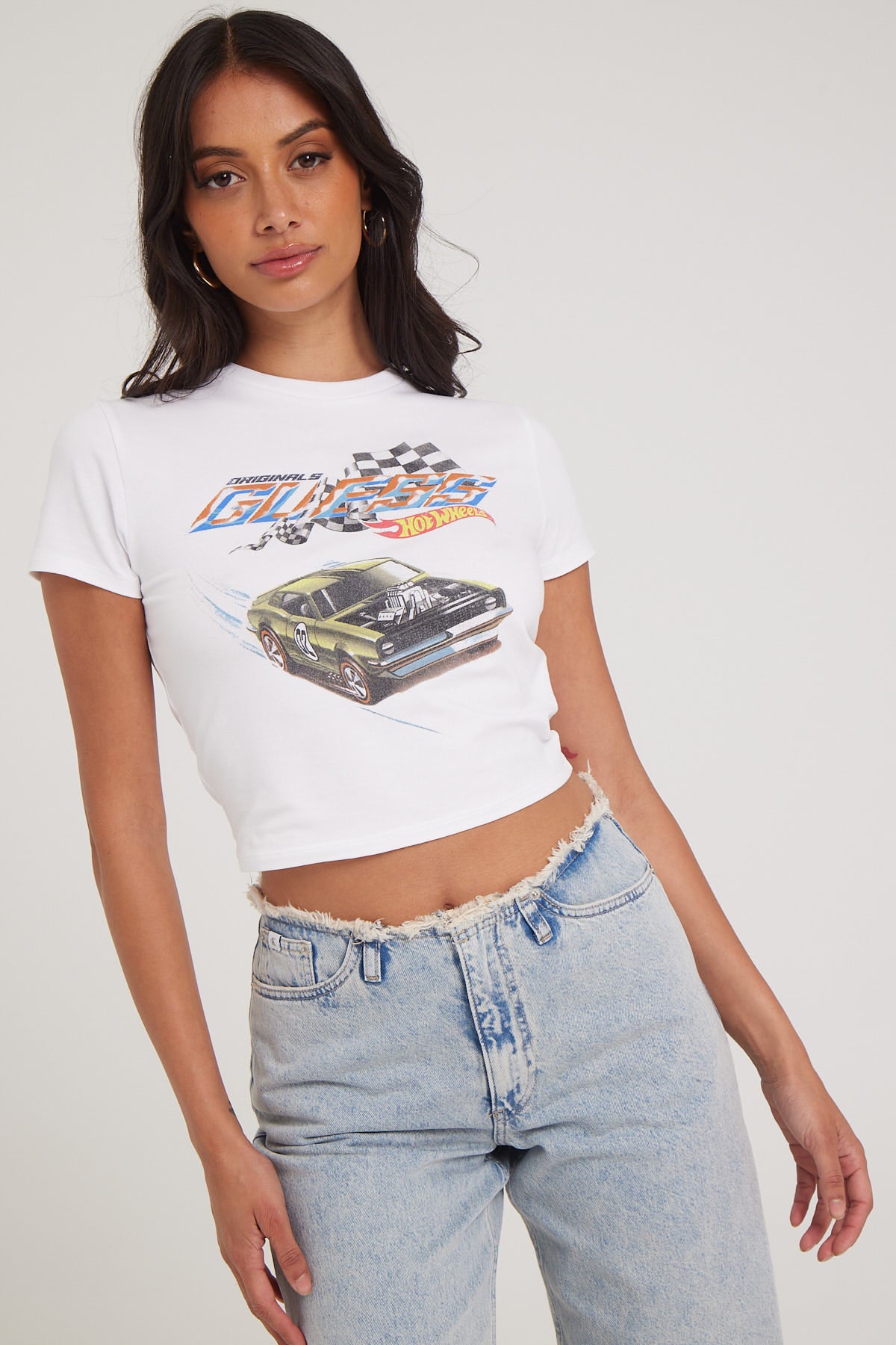 Guess Originals GO HW Baby Tee Pure White