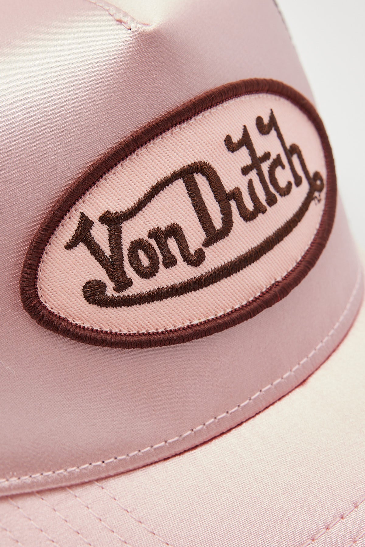 Von Dutch Pink Satin Trucker Satin Pink