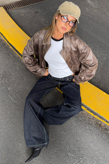 Lioness Kenny Bomber Brown Vintage