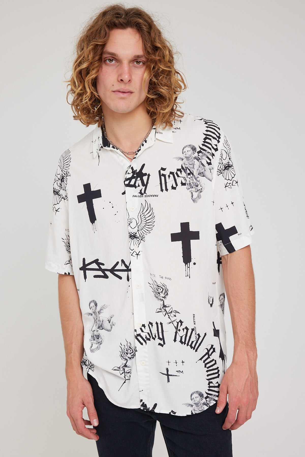 Kiss Chacey Medina Relaxed S/S Shirt Black/White