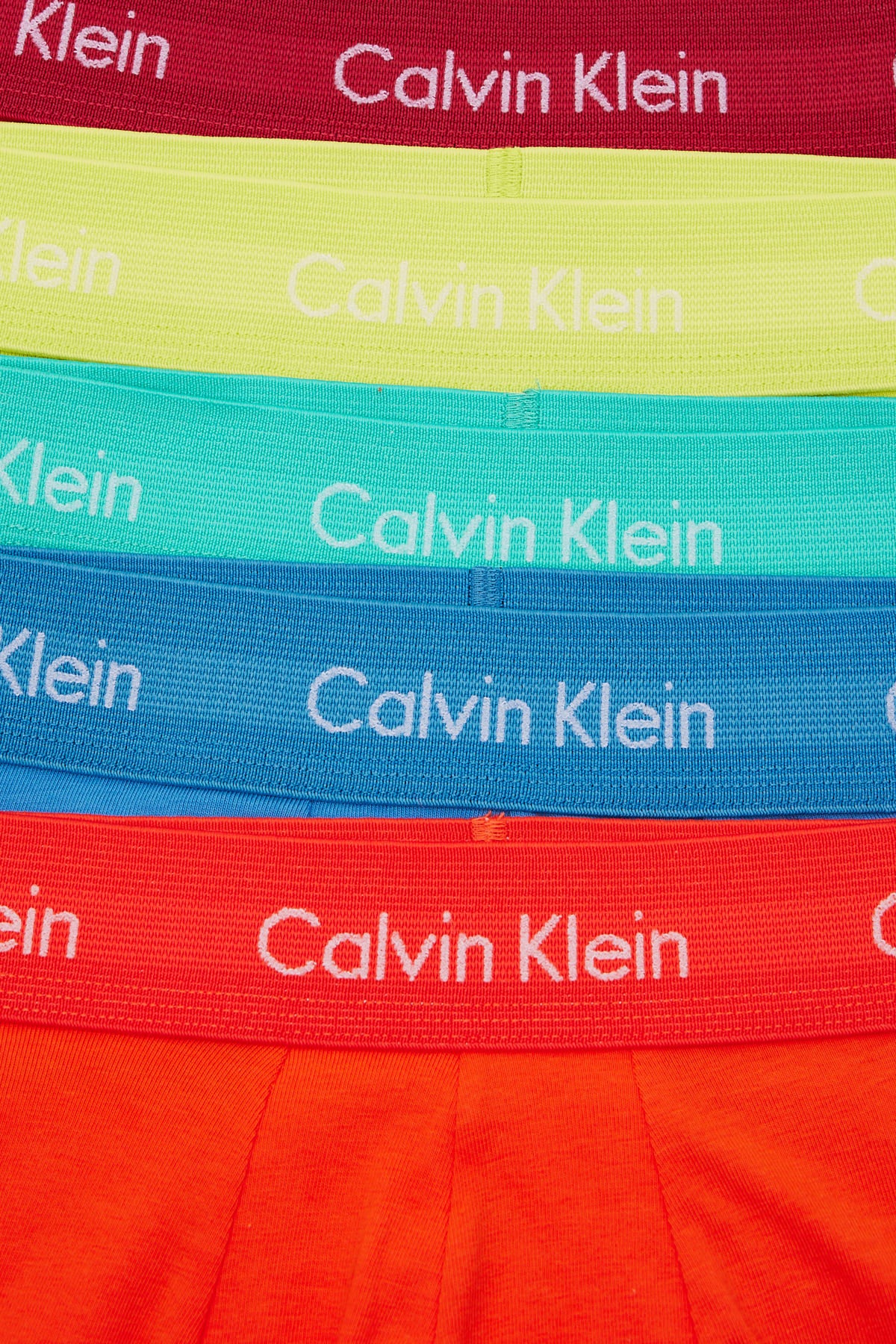 Calvin Klein Cotton Stretch Pride Edit 5Pk Low Rise Trunk Tomato,Red,Lemon Lime,Aqua,Blue