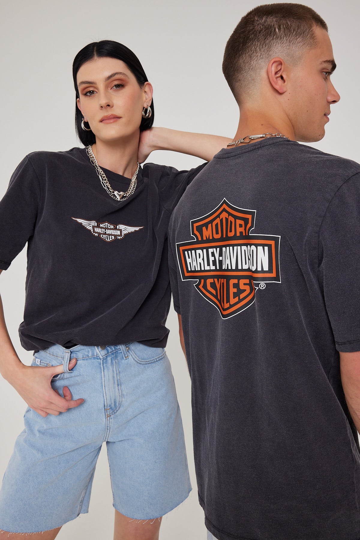 Harley-davidson Wings Tee Vintage Black