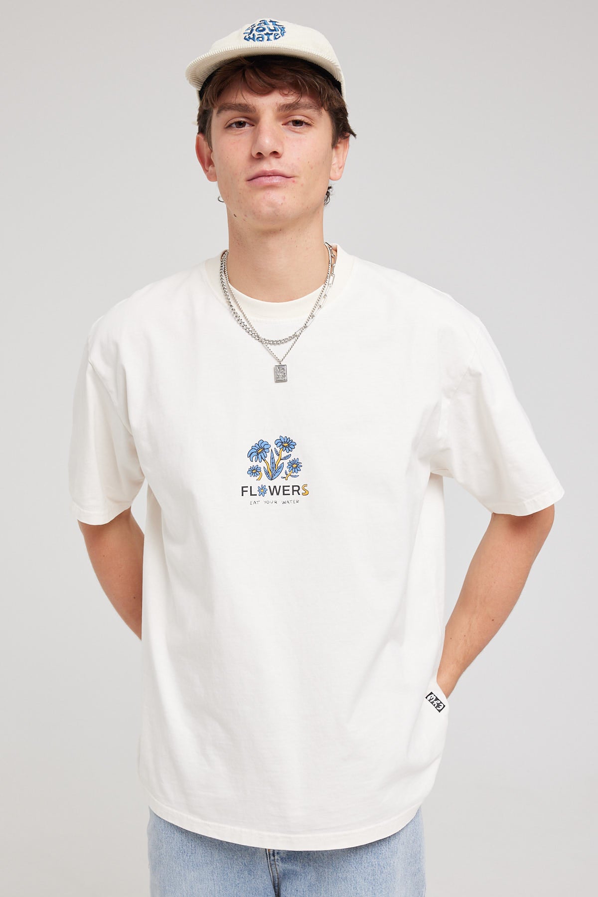 Eat Your Water Flowers Tee White