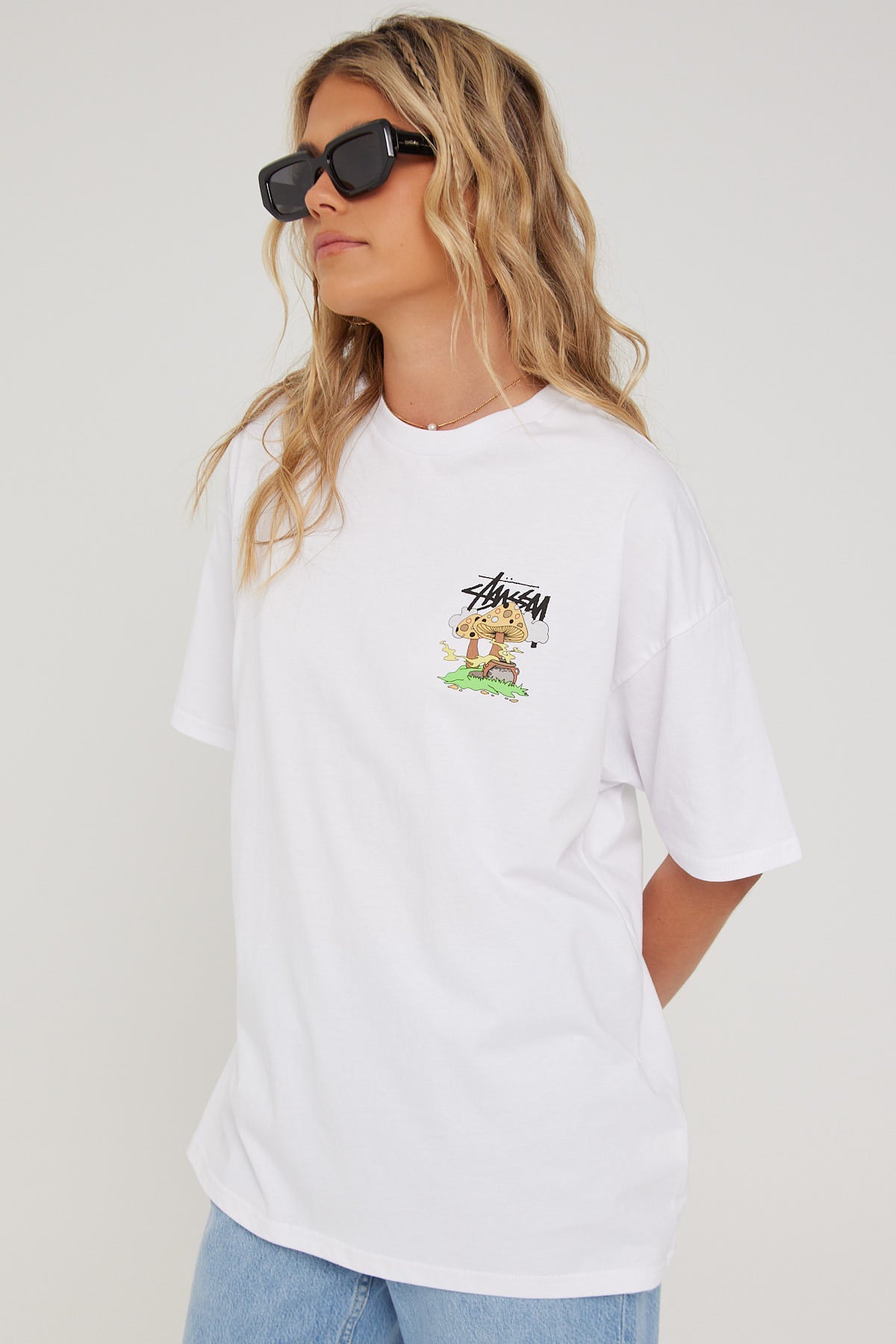 Stussy Somethings Cooking Relaxed Tee White