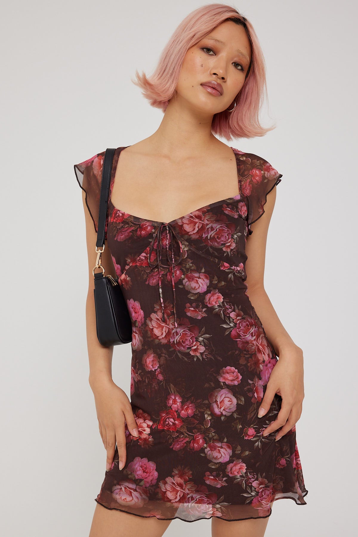 Perfect Stranger Bacio Lovers Recycled Mini Dress Floral Print