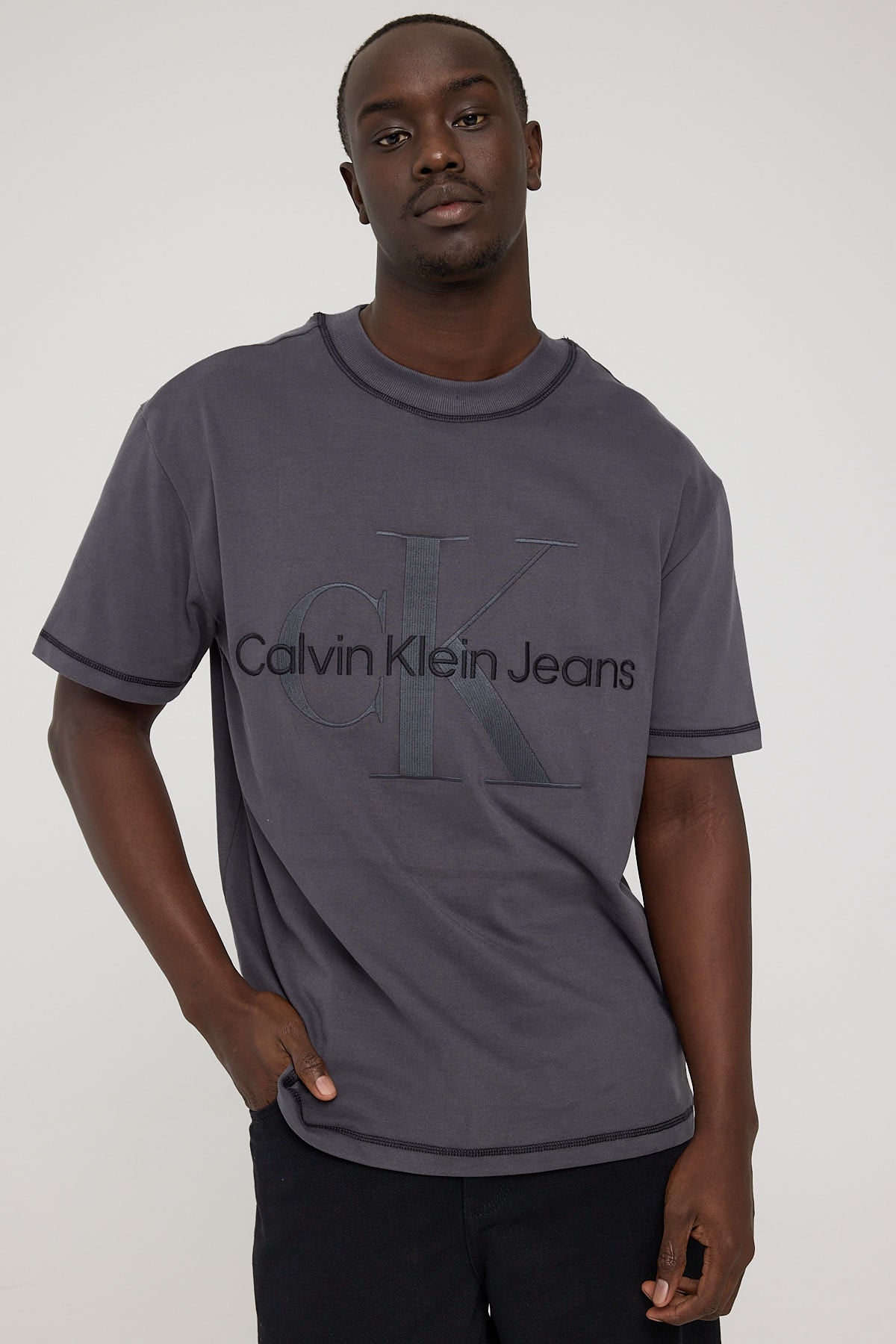 Calvin Klein Washed Monologue Tee Washed Black