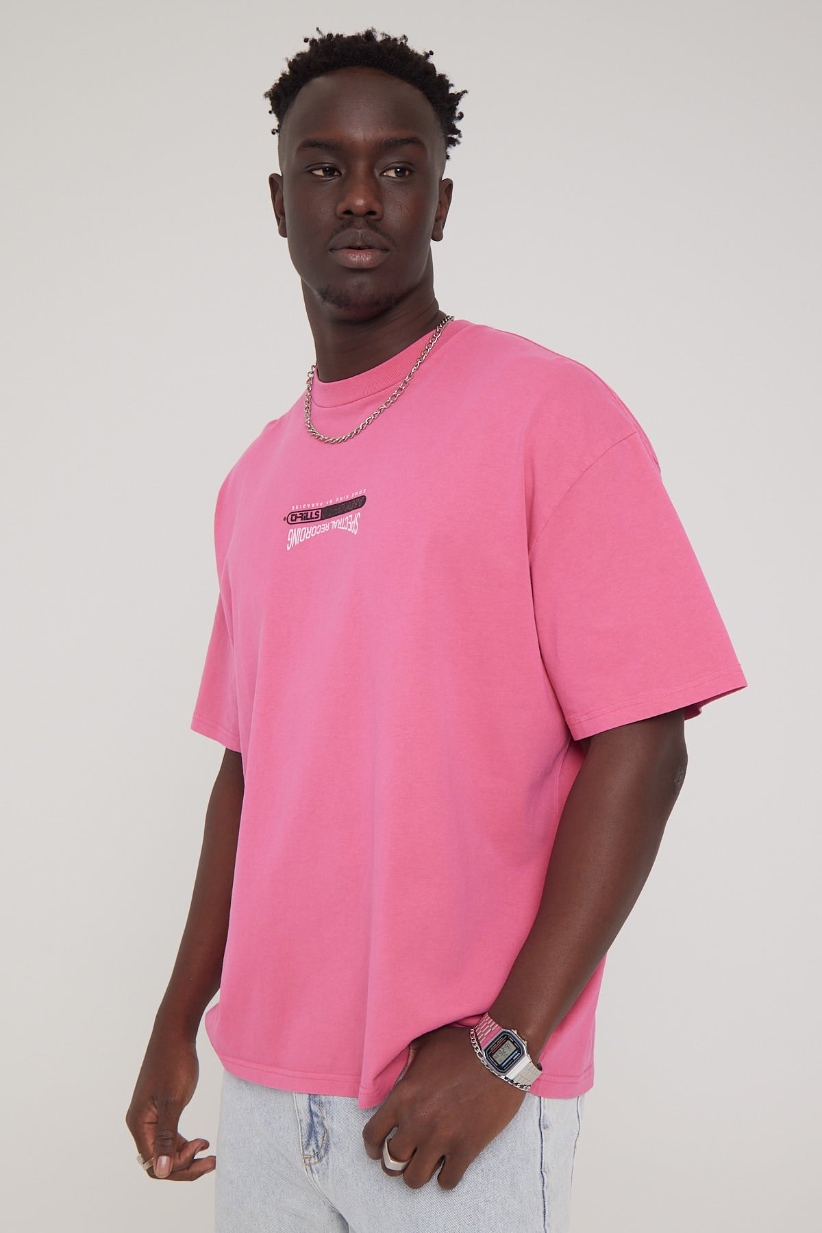 Thrills Summer Breeze Box Fit Oversize Tee Washed Pink