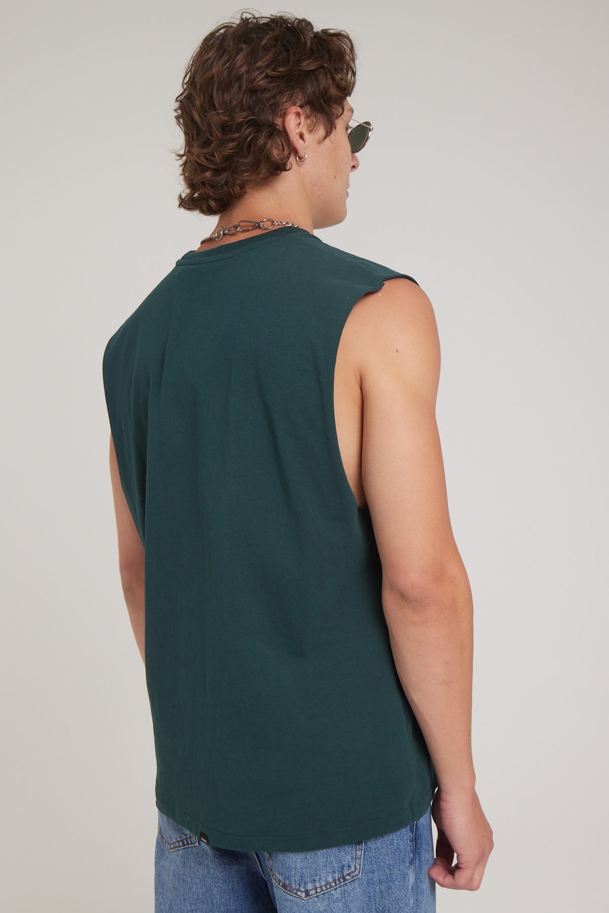 Thrills Recruit Merch Fit Muscle Tee Forest Green