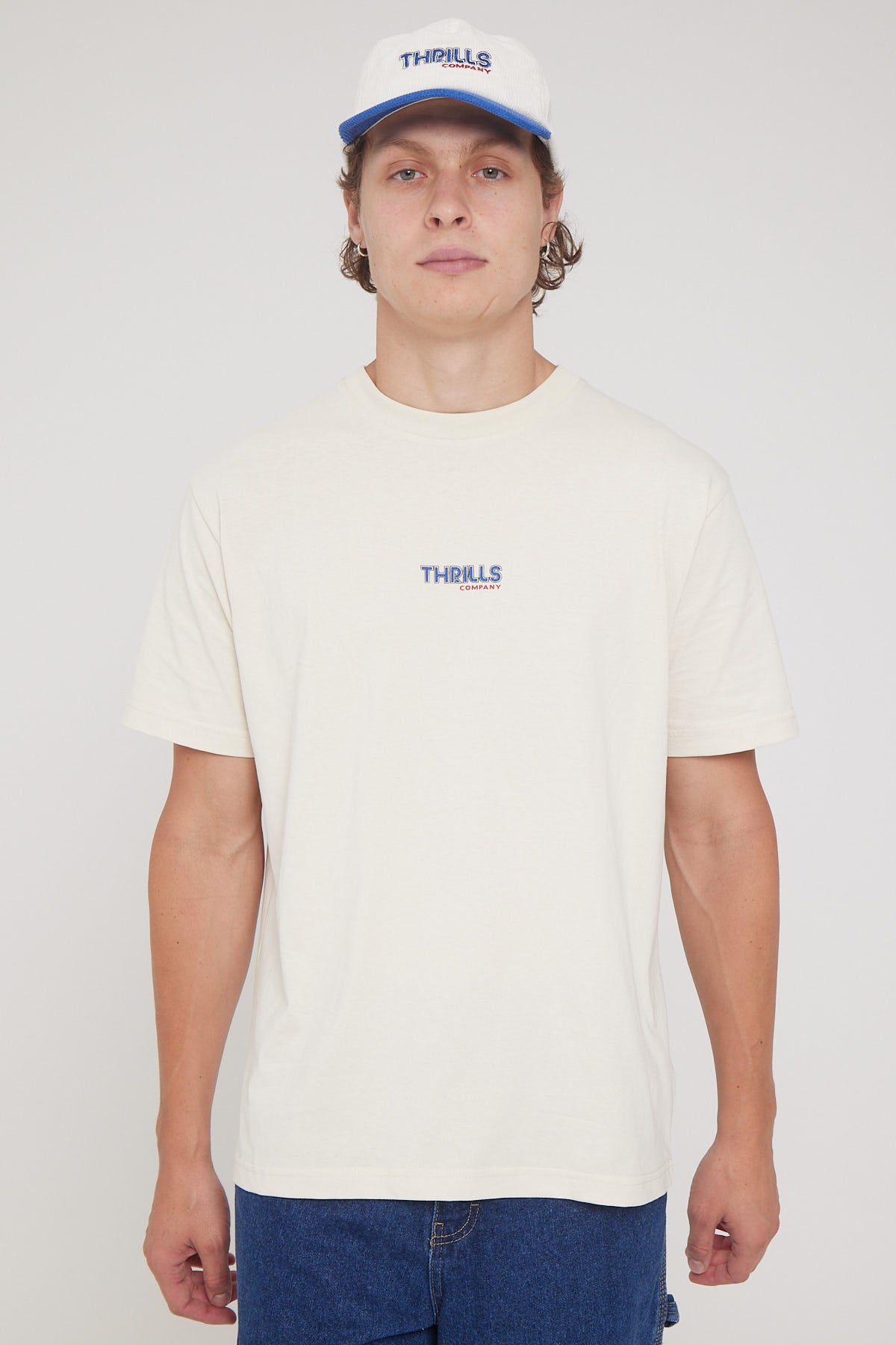 Thrills Going The Distance Merch Fit Tee Heritage White