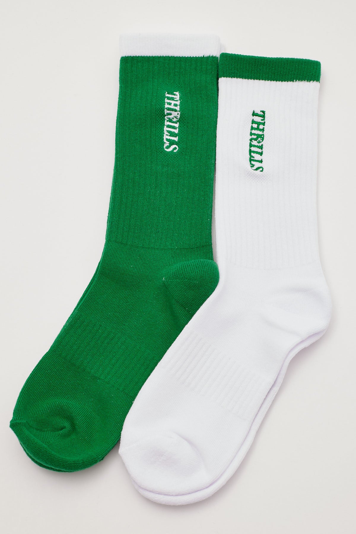 Thrills Lucky Strikes Twice 2Pk Socks White/Green