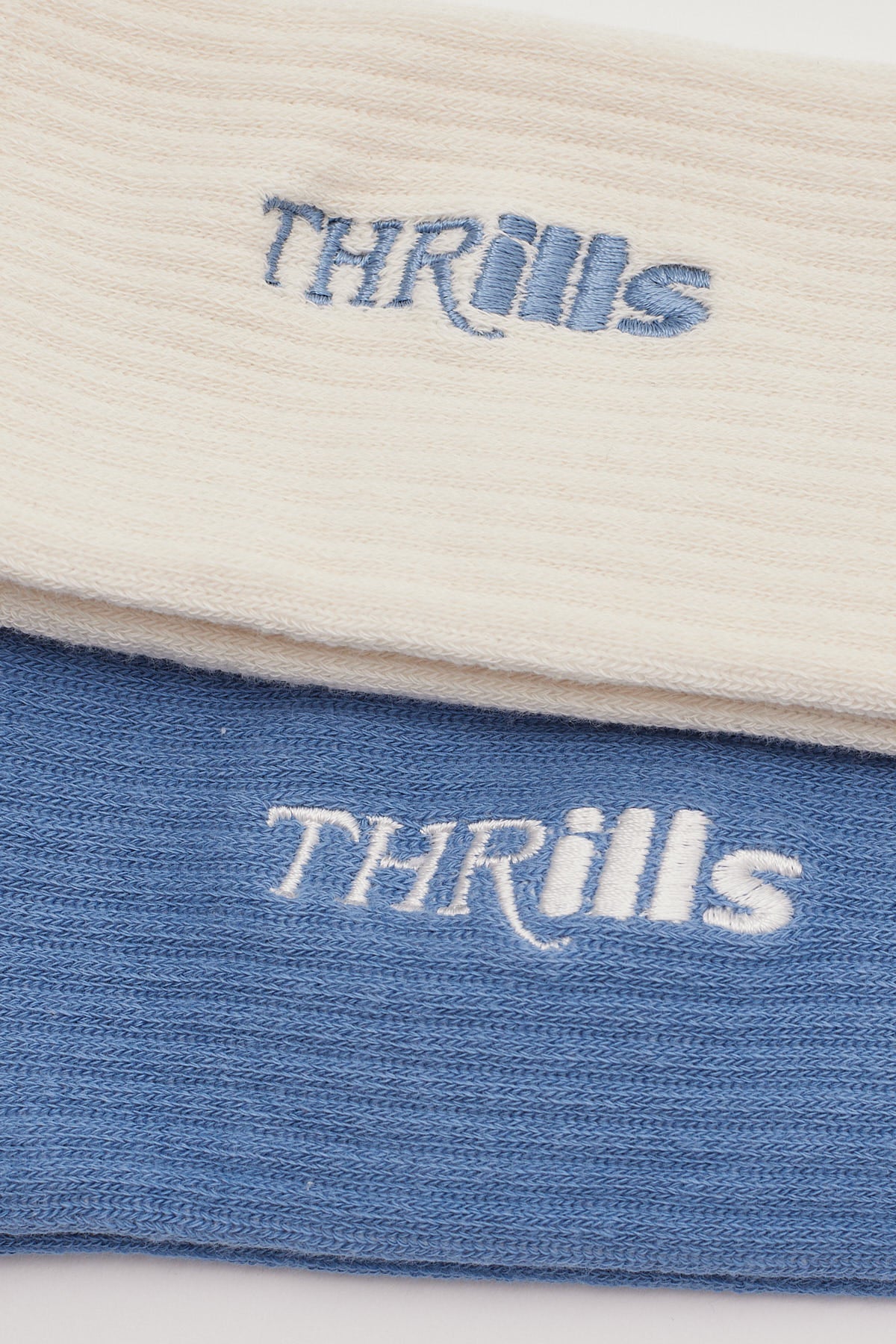 Thrills Split Decision 2Pk Socks White/Blue
