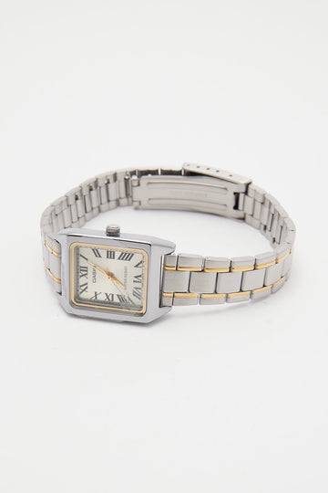 Casio LTPV007SG-9B Ladies Analogue Watch Silver/Gold