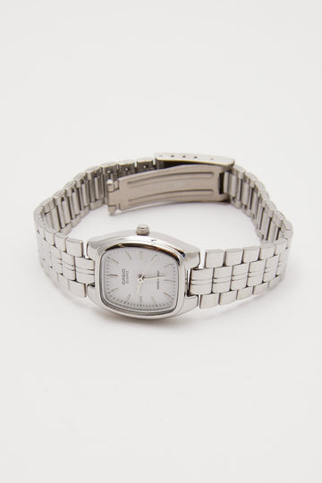 Casio LTP1169D-7A Ladies Analogue Watch Silver