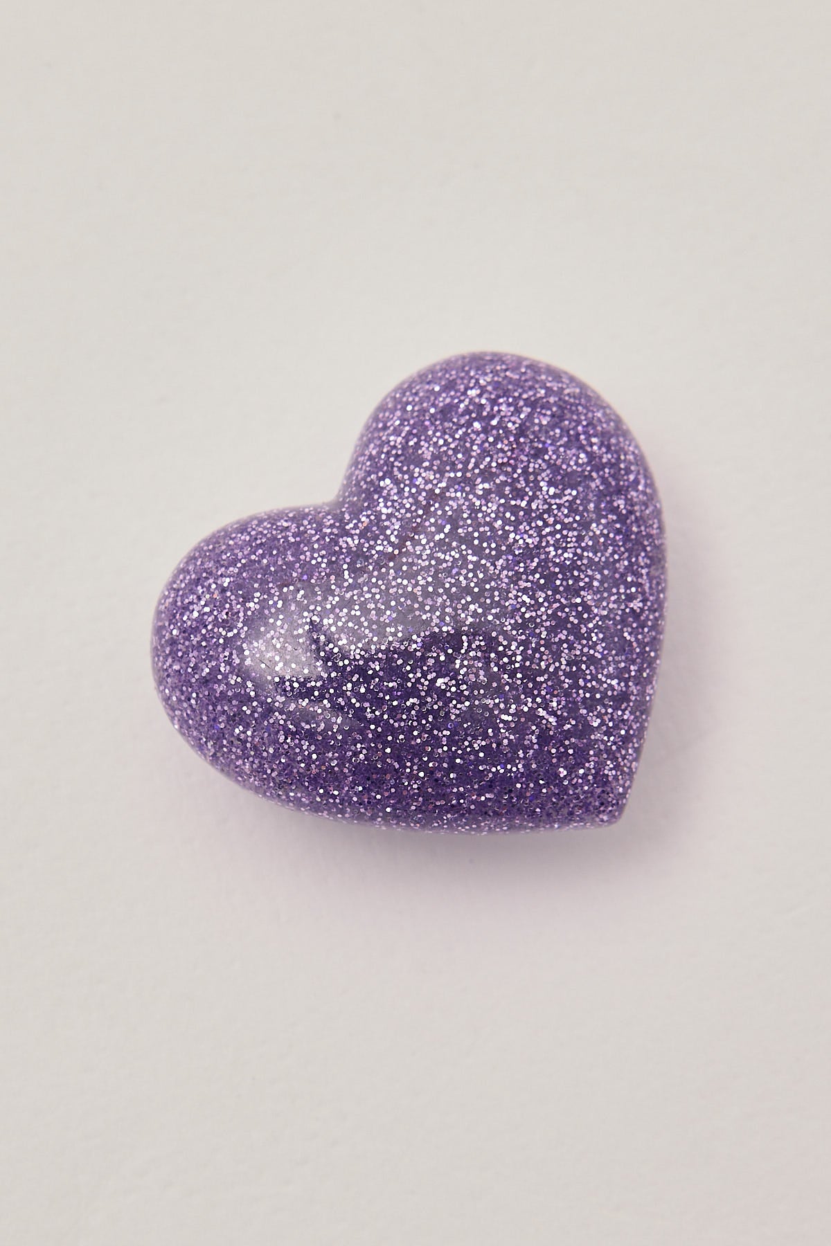 Crocs 3D Glitter Purple Heart Jibbitz Purple