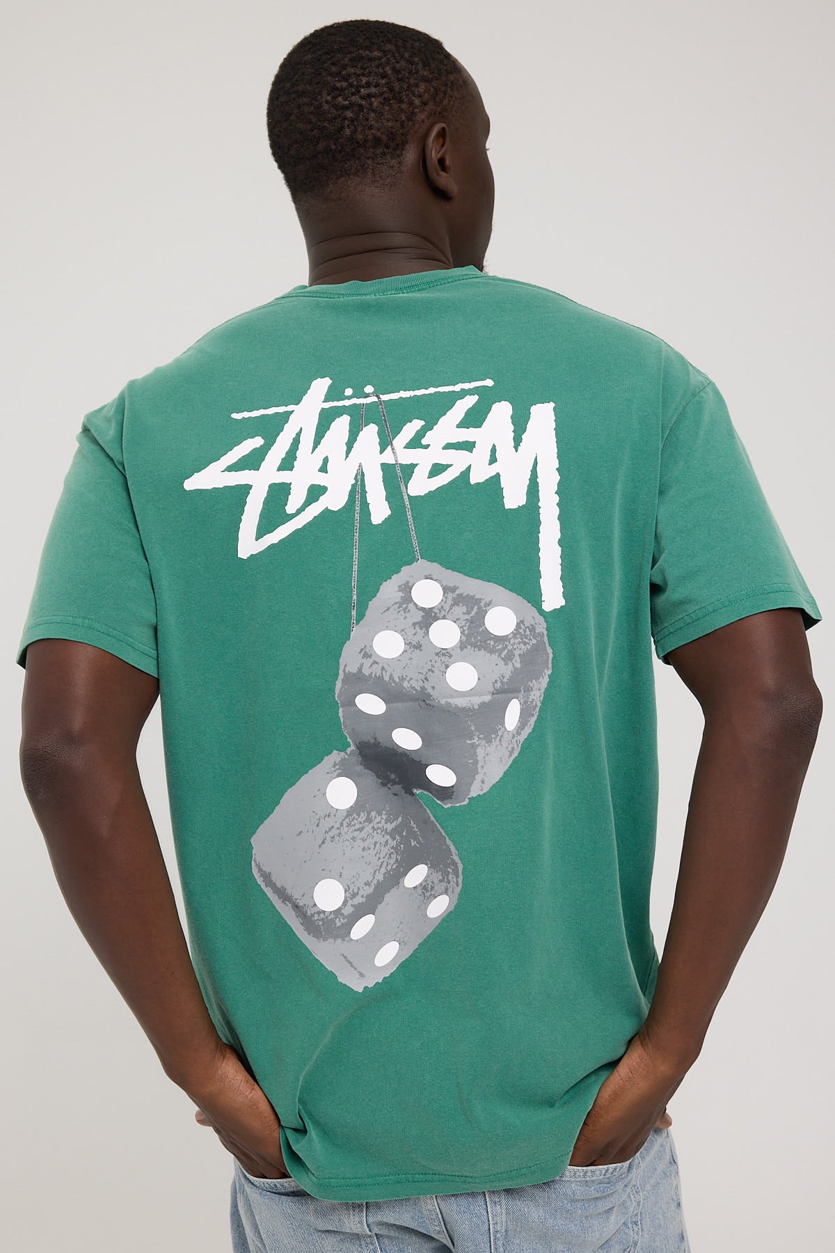 Stussy Fuzzy Dice SS Tee Pigment Pine Green