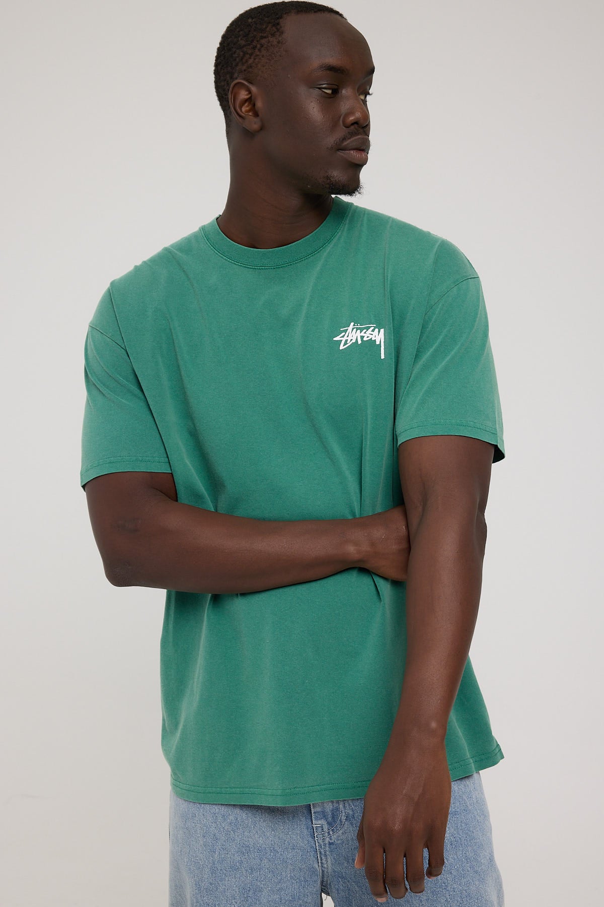 Stussy Fuzzy Dice SS Tee Pigment Pine Green