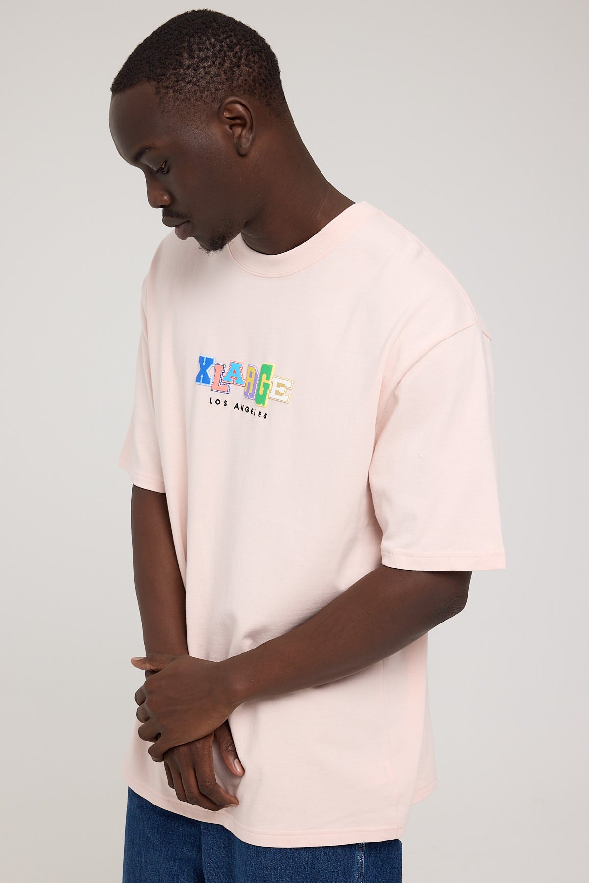 Xlarge Colour College Boxy SS Tee Pink