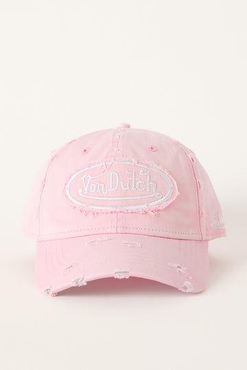 Von Dutch Washed Pink Dad Cap Pink