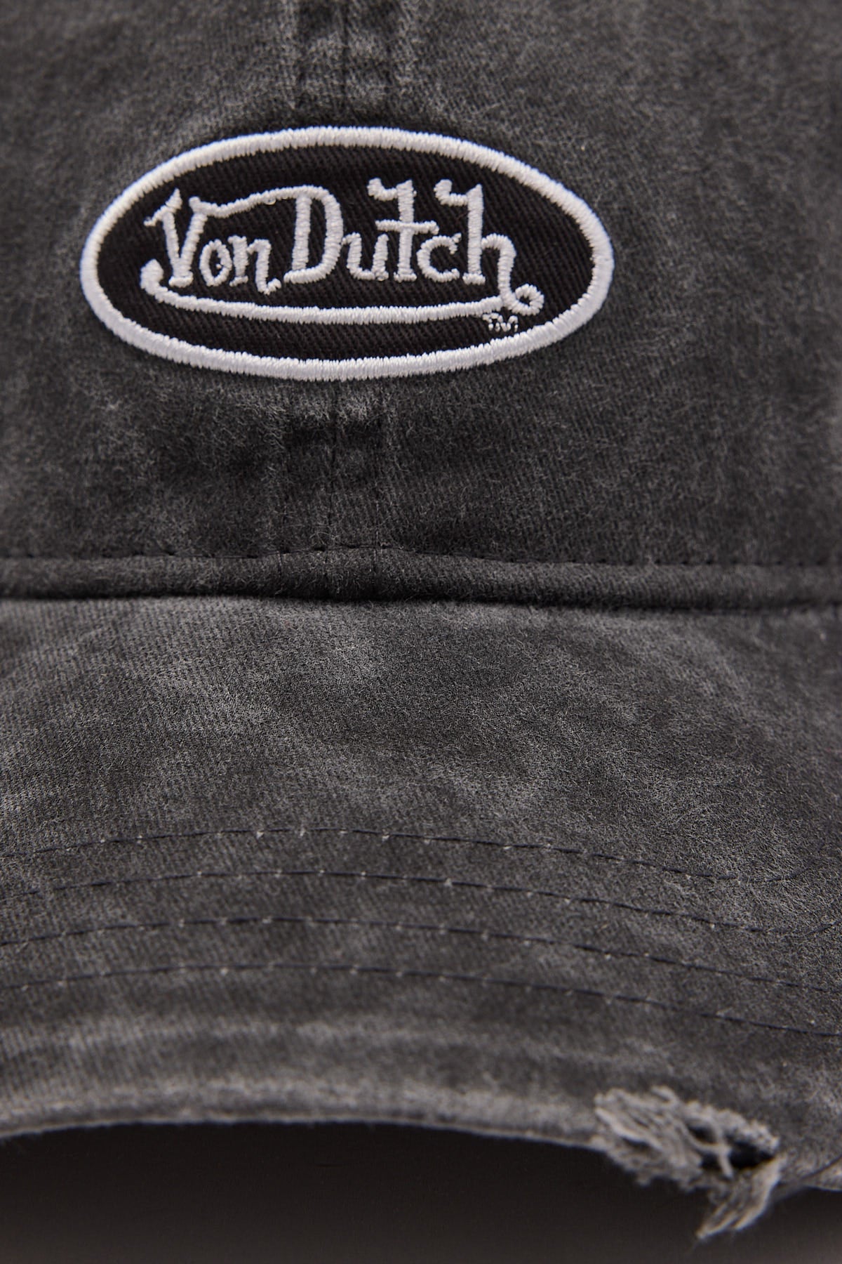 Von Dutch Washed Black Distressed Trucker Washed Black
