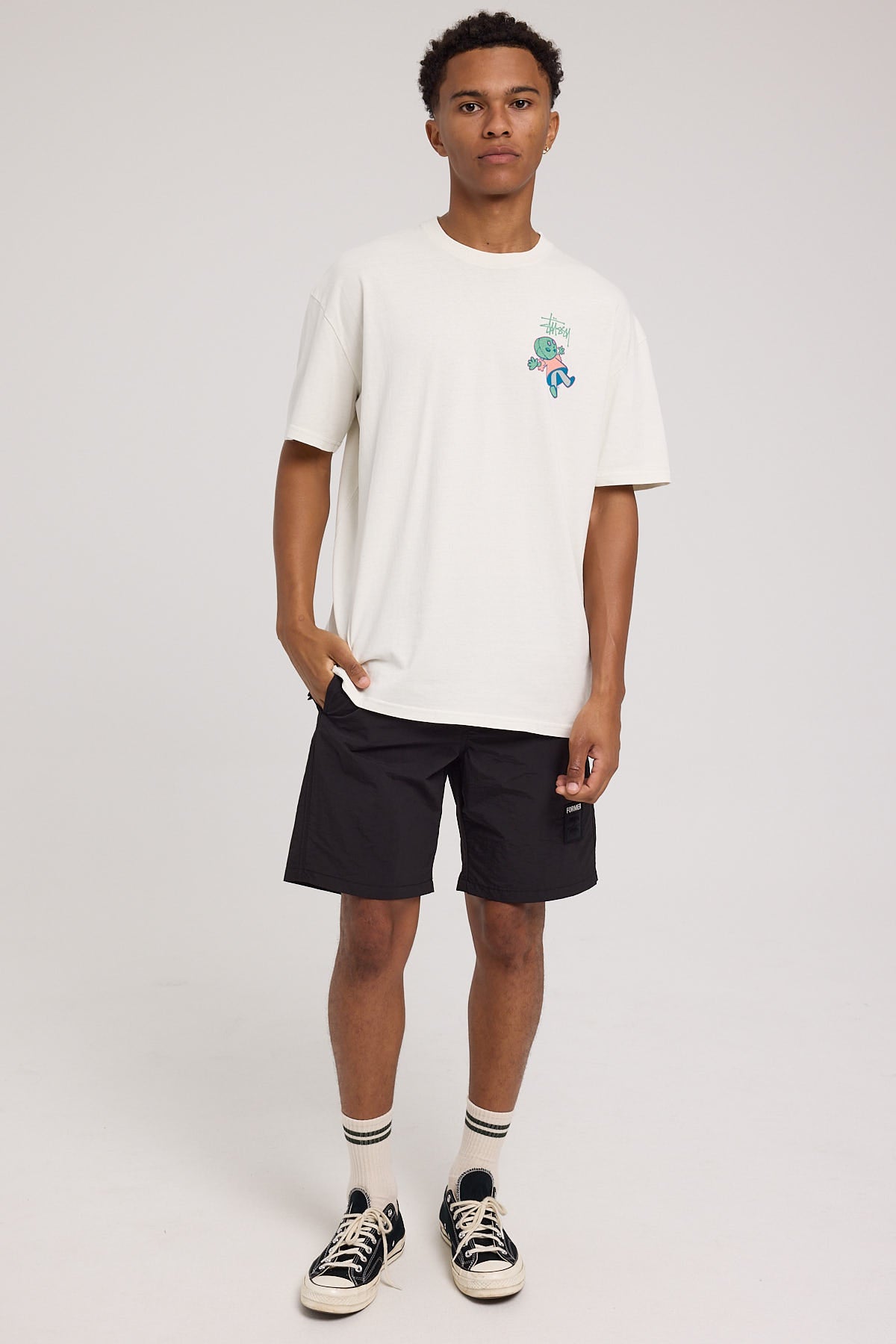 Stussy Dollie SS Tee Pigment Wash White