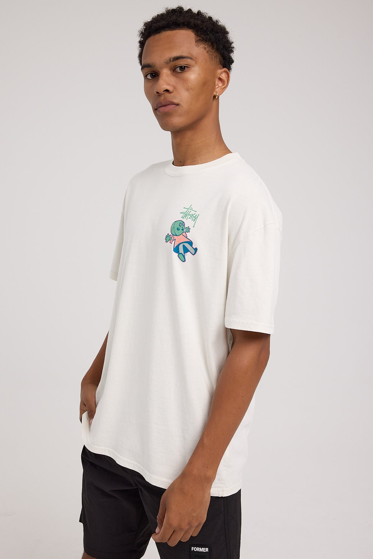 Stussy Dollie SS Tee Pigment Wash White