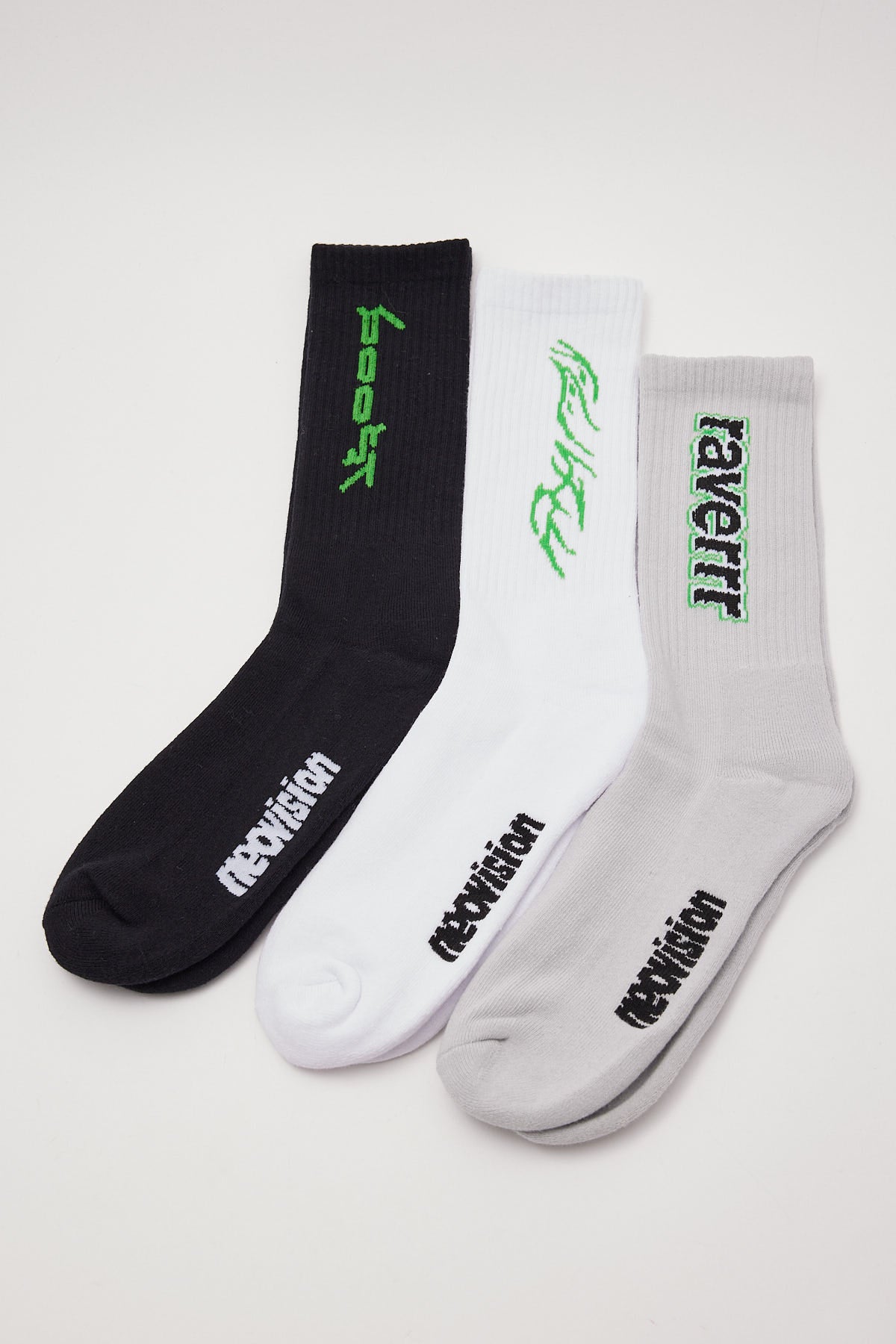 Neovision Boost Sock 3 Pack Grey/White/Black Universal Store