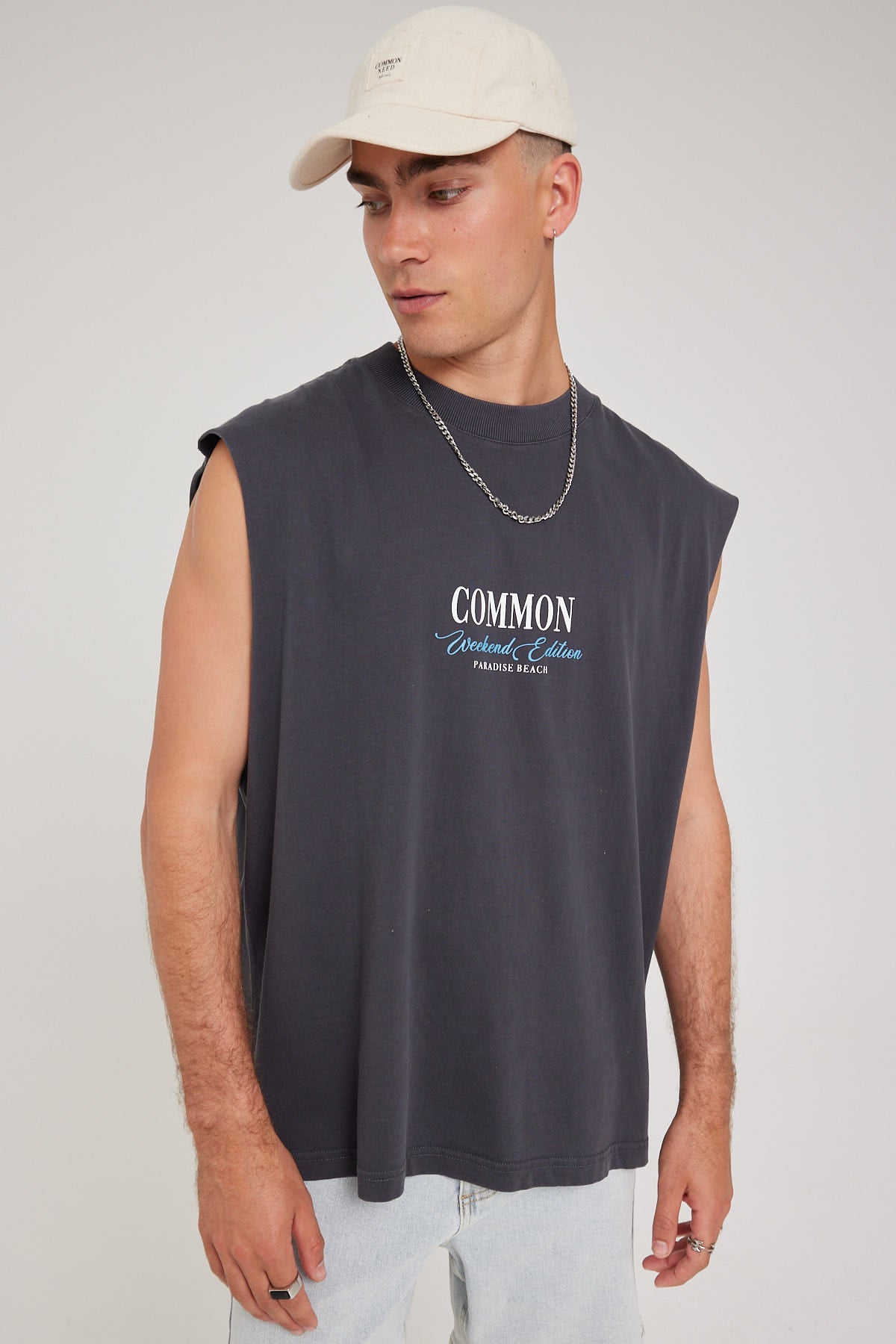 Common Need Edition Muscle Tank Washed Black