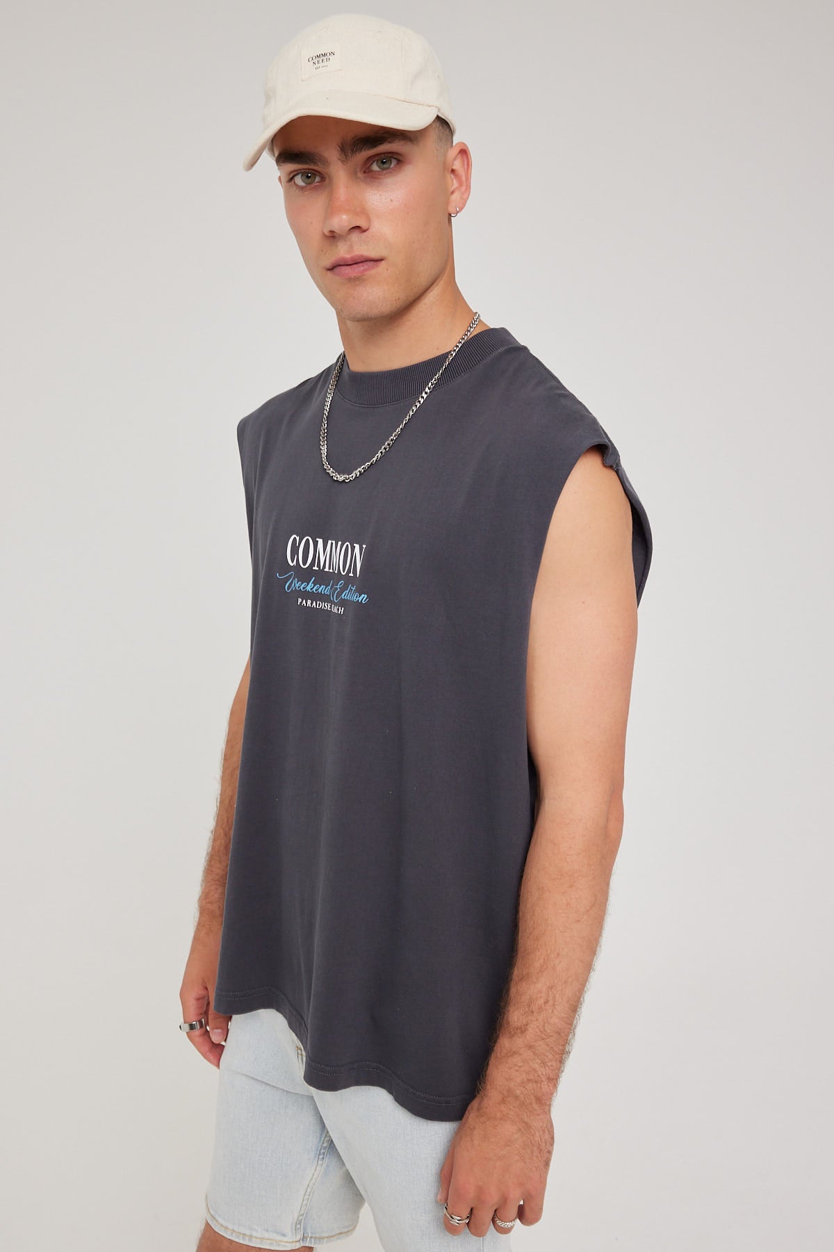 Common Need Edition Muscle Tank Washed Black