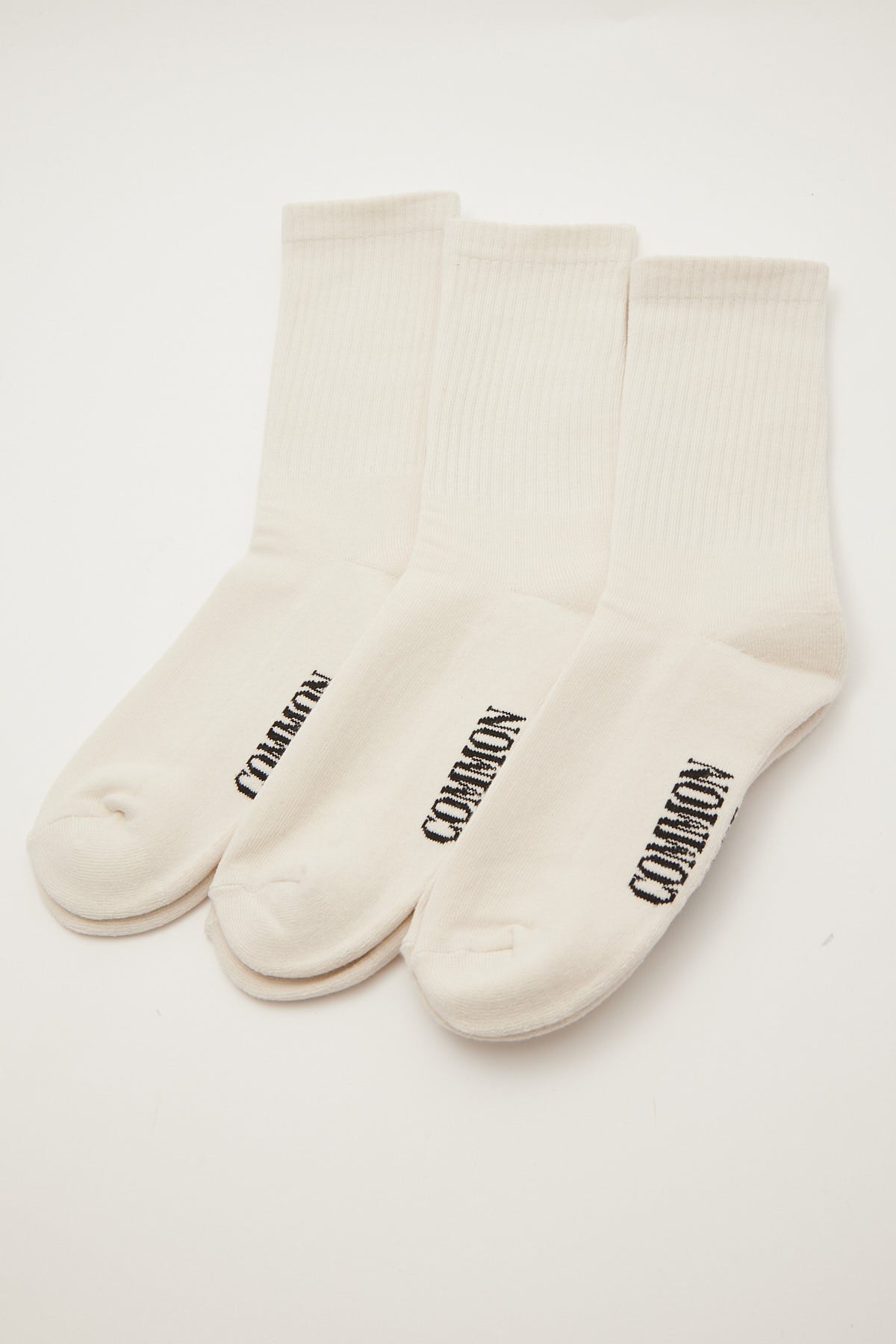 Common Need Basic Crew Sock 3 Pack White