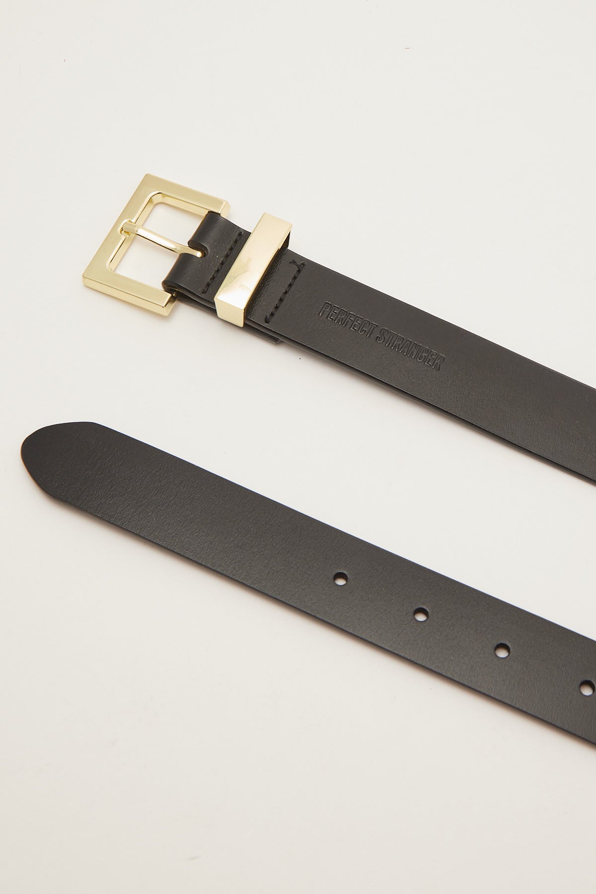 Perfect Stranger Timeless Leather Belt Black/ Gold