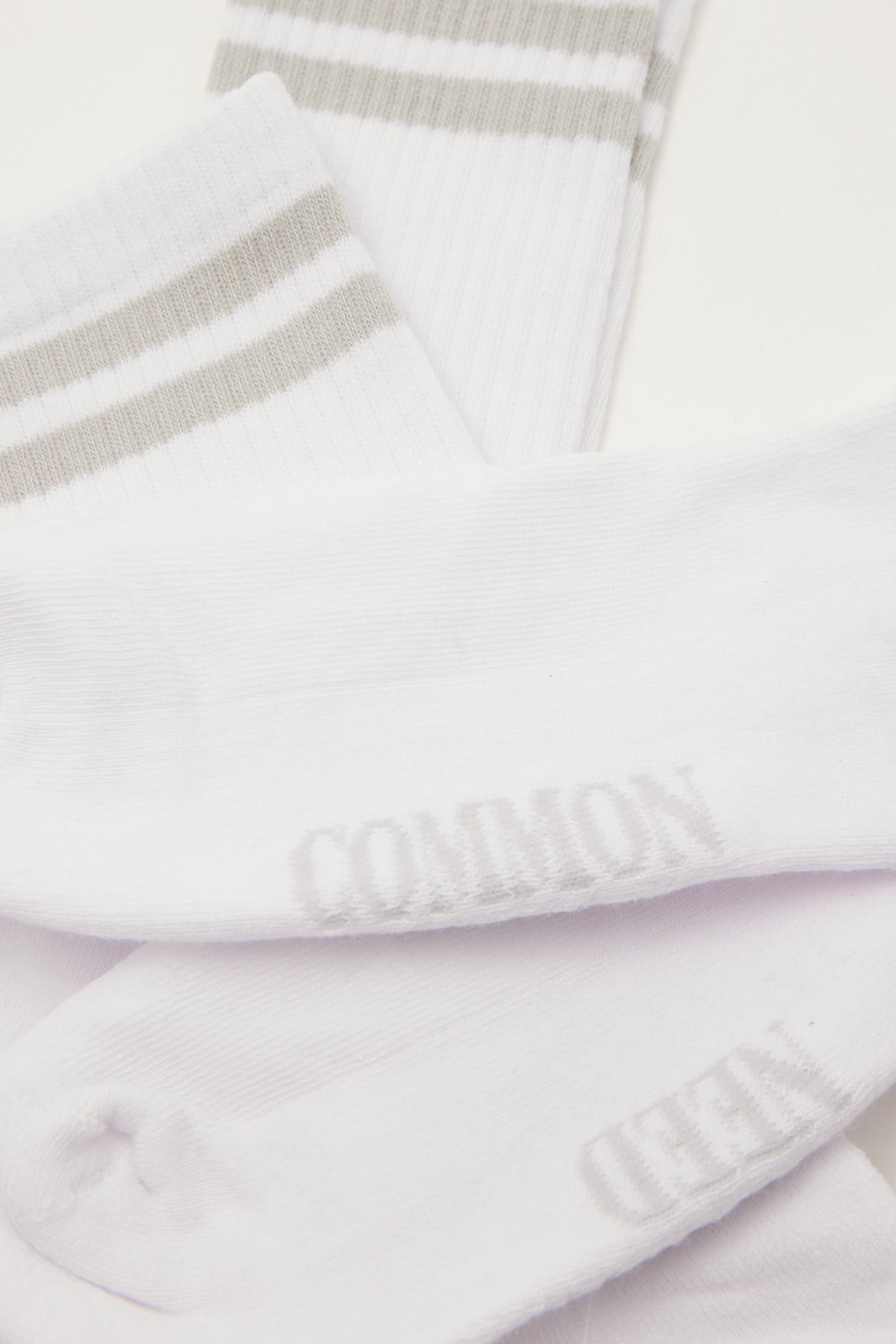 Common Need Letterman Sock 3 Pack White