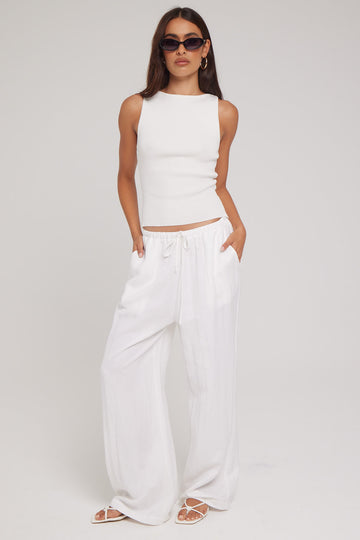 Perfect Stranger Majorca Beach Pant White