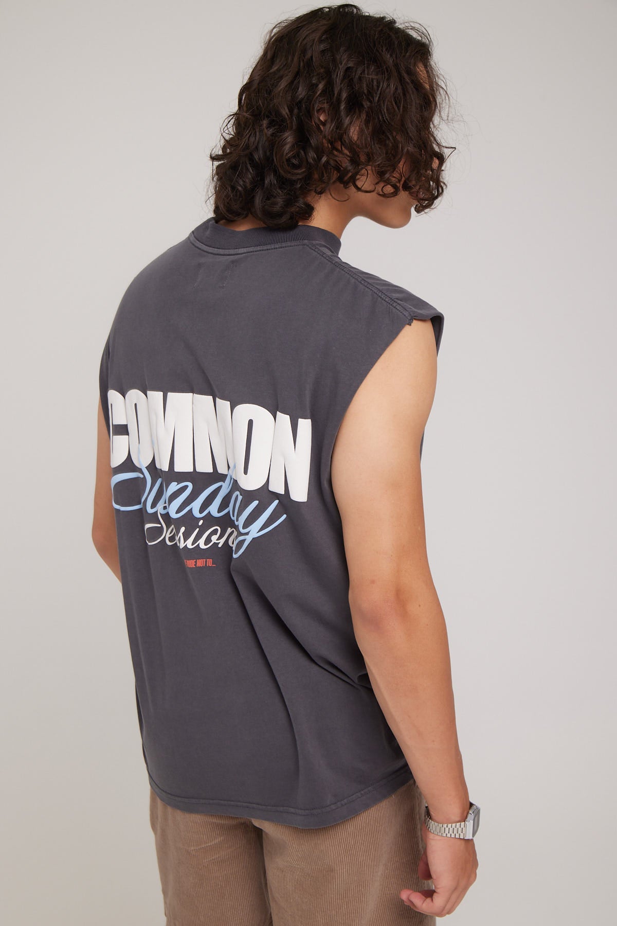 Common Need Session Muscle Tank Washed Black