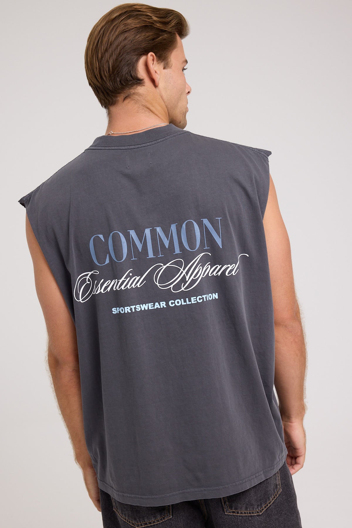 Common Need Qualified Muscle Tank Washed Black