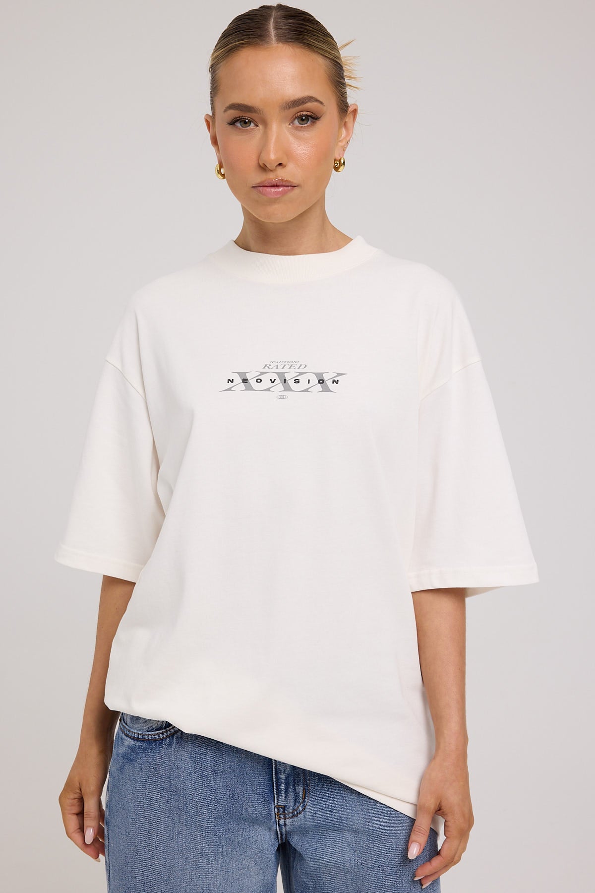 Neovision Rated Oversize Super Heavy Tee White