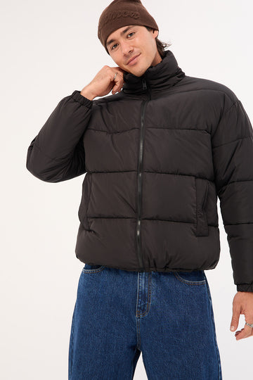 Common Need Vancouver Recycled Puffer Jacket Jet Black