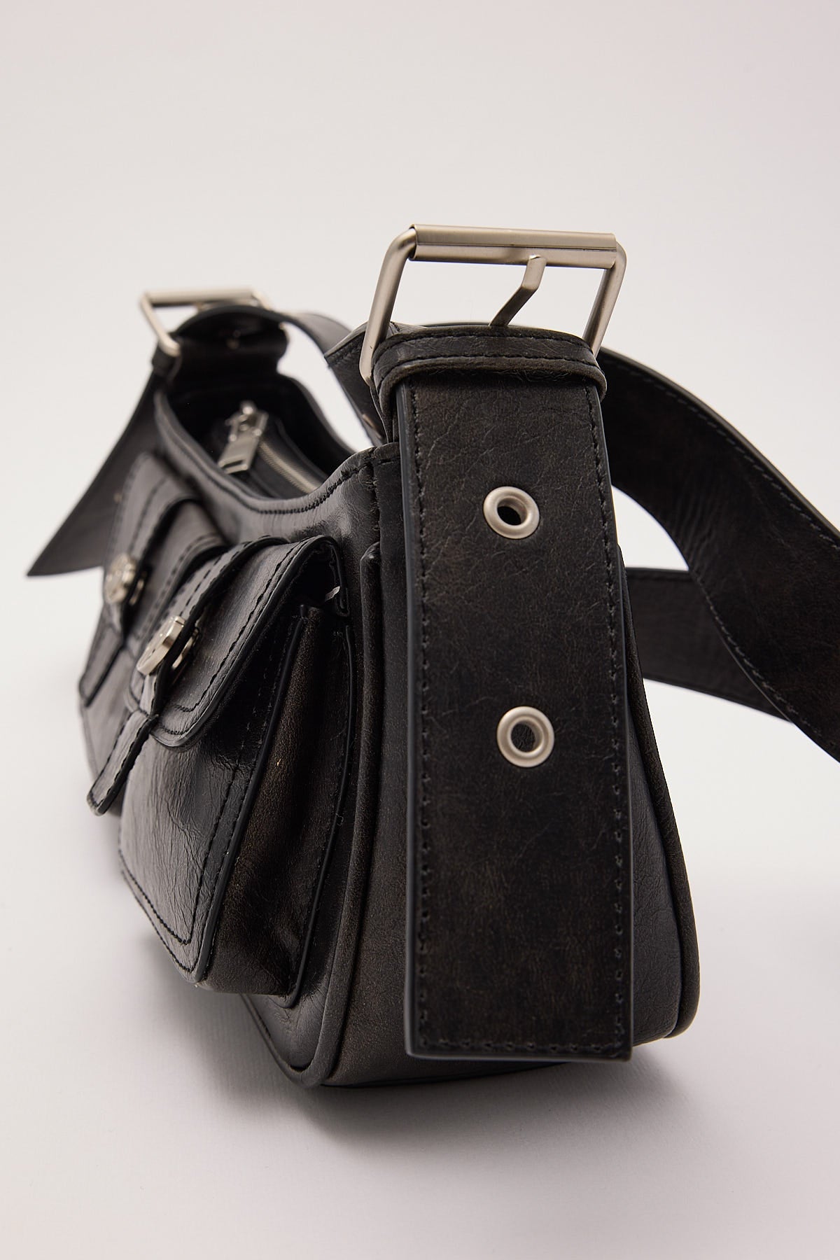 Neovision Contessa Multi Pocket Handbag Washed Black
