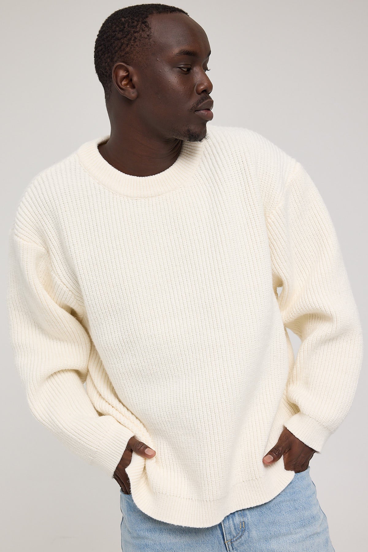 Common Need Lewis Knit Sweater White