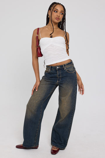 Abrand 95 Mid Baggy Jean Quinn Worn Organic Blue/Brown